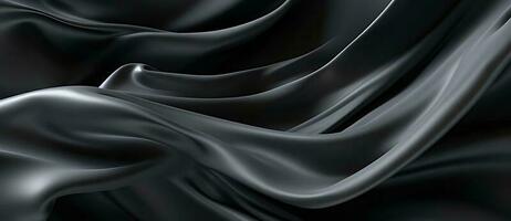 Abstarct Black luxury Satin background. AI Generated photo