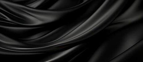 Abstarct Black luxury Satin background. AI Generated photo