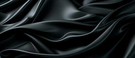 Abstarct Black luxury Satin background. AI Generated photo