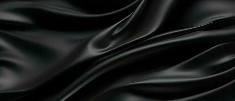 Abstarct Black luxury Satin background. AI Generated photo