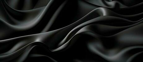 Abstarct Black luxury Satin background. AI Generated photo