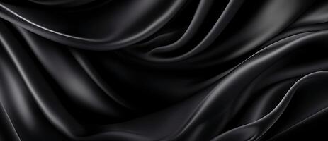 Abstarct Black luxury Satin background. AI Generated photo