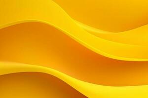 Abstract yellow liquid wave background. AI Generated photo