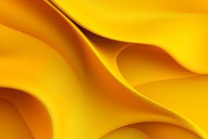 Abstract yellow liquid wave background. AI Generated photo