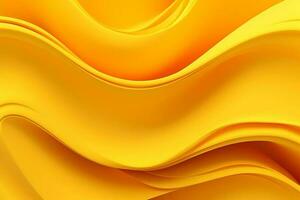 Abstract yellow liquid wave background. AI Generated photo