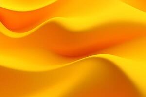 Abstract yellow liquid wave background. AI Generated photo