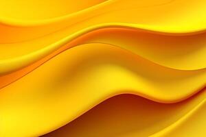 Abstract yellow liquid wave background. AI Generated photo