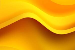 Abstract yellow liquid wave background. AI Generated photo