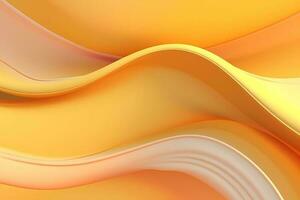 Abstract yellow liquid wave background. AI Generated photo