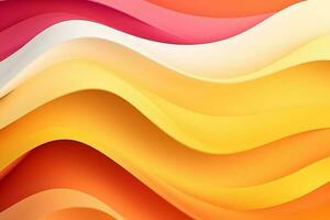 Abstract yellow liquid wave background. AI Generated photo