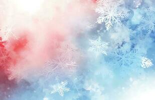 unfocussed snowflakes winter background illustration. AI Generated photo