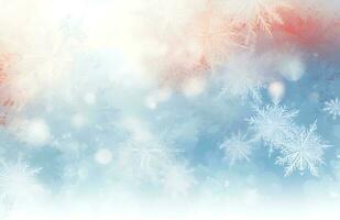 unfocussed snowflakes winter background illustration. AI Generated photo