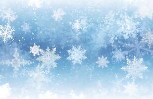 unfocussed snowflakes winter background illustration. AI Generated photo