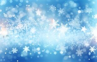 unfocussed snowflakes winter background illustration. AI Generated photo