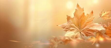 Beautiful autumn leaves background illustration. AI Generated photo