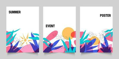 Set of Minimal Abstract Shapes Poster, Creative Flyer template for Print and Digital, Vector Illustration