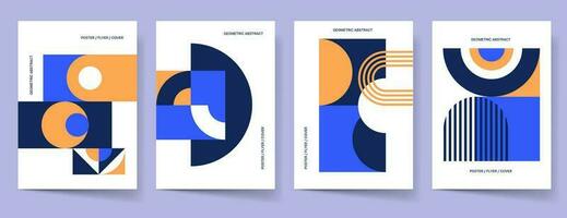 Minimalist Poster and Cover Design Set. Abstract Shape Background for Magazine Brochure Flyer and Page Layout. Vector Illustration