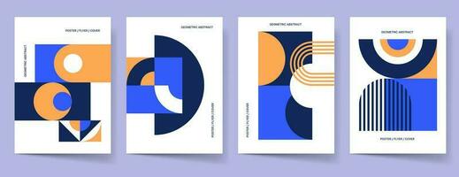Minimalist Poster and Cover Design Set. Abstract Shape Background for Magazine Brochure Flyer and Page Layout. Vector Illustration