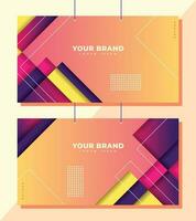 Abstract diagonal geometric background template copy space set. Colorful polygonal backdrop design for landing page, poster, banner, report, brochure, flyer, magazine, pamphlet, or leaflet. vector