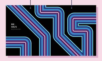 Colorful retro lines background template copy space. Vintage dynamic stripes backdrop design for poster, banner, landing page, magazine, decoration, wallpaper, leaflet, pamphlet, or cover. vector