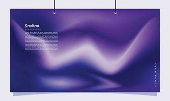 Purple fluid gradient mesh background template copy space. Dynamic blurred colour gradation backdrop design fo poster, landing page, banner, leaflet, pamphlet, cover, or magazine. vector