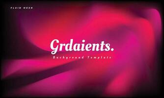 Red and pink fluid gradient mesh background template copy space. Colour gradation backdrop design for magazine, poster. banner, landing page, brochure, cover, website, leaflet, or flyer. vector