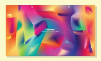 Colorful fluid gradient mesh background template copy space. Dynamic colour gradation backdrop design for poster, landing page, banner, leaflet, pamphlet, cover, or magazine. vector