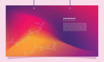 Colorful fluid gradient mesh background template copy space. Colour gradation backdrop design for magazine, poster. banner, landing page, brochure, cover, website, leaflet, or flyer. vector