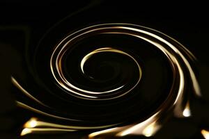 Yellow abstract loop motion background with spiral of lines in center. Design element for magic photo