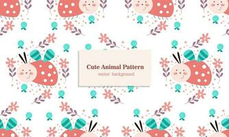 Bee animal seamless pattern background vector