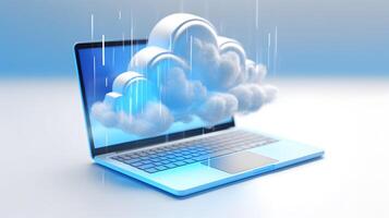 Cloud data storage, database concept illustration. photo