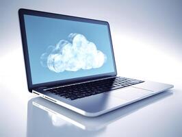 Cloud data storage, database concept illustration. photo