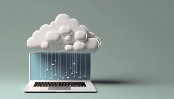 Cloud data storage, database concept illustration. photo