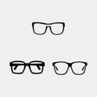 A set of glasses in Various shapes vector isolated on white background