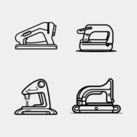 set of concept office stapler vector isolated on white background