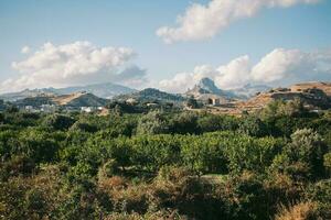 Landscape of Calabria with a ghowst town Pentidattilo photo