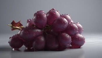 Juicy purple berries, fresh from nature plant, perfect for snacking generated by AI photo