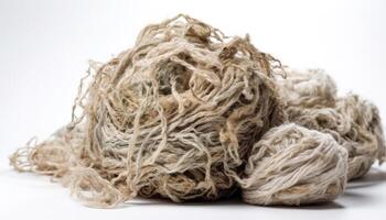 Tangled wool ball, creative knitting industry focus generated by AI photo