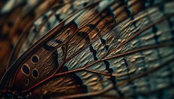 Vibrant colors and symmetry in butterfly wing generated by AI photo
