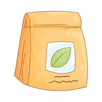 tea bag product packing icon vector