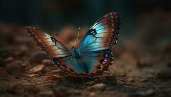 swallowtail butterfly wing, beauty in nature generated by AI photo