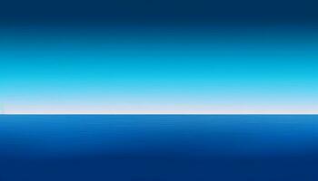 Tranquil seascape vibrant sunset, smooth ripples, and clear blue backdrop generated by AI photo