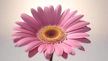 vibrante gerbera margarita florecer, un regalo de amor en naturaleza generado por ai foto