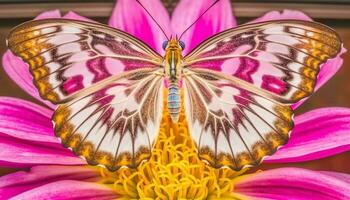 Vibrant butterfly wing pattern showcases beauty in nature fragility generated by AI photo