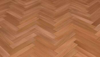 Striped wicker basket in a row on parquet flooring generated by AI photo