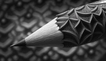 Sharp pencil on wood single object studio shot generated by AI photo