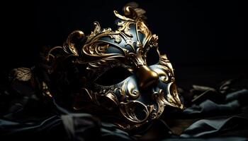 Mysterious antique luxury mask for theatrical celebration generated by AI photo