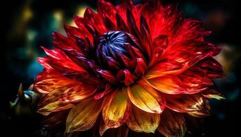 Vibrant bouquet showcases beauty in nature multi colored floral fractals generated by AI photo