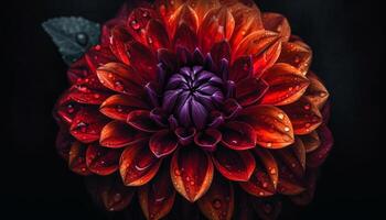 Vibrant bouquet of multi colored flowers in a formal garden generated by AI photo