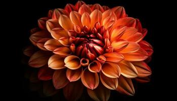 Vibrant dahlias bloom in nature beauty, a gift of love generated by AI photo